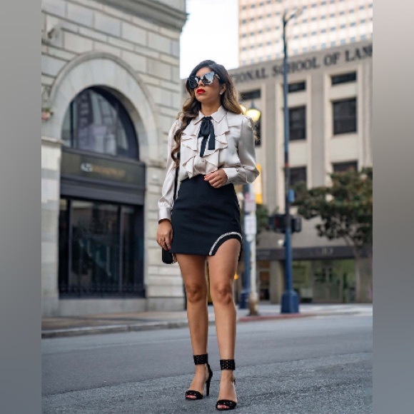 ZARA Bloggers Fav Jewel Trim Skirt - Picture 4 of 16